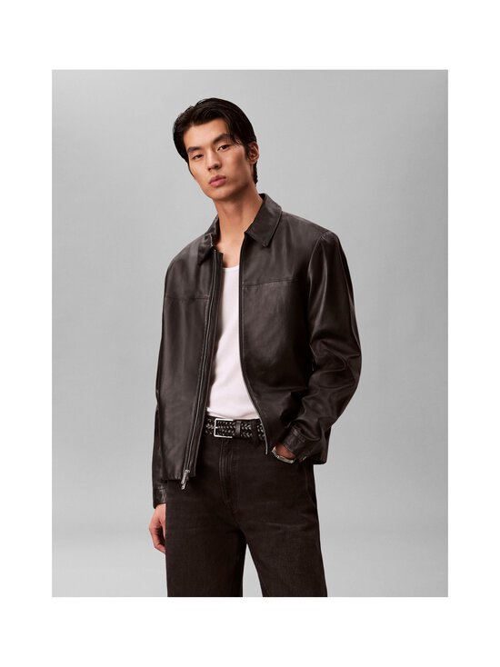 Calvin Klein Menswear - Vetoketjullinen nahkatakki - UB1 BLACK | Stockmann - photo 2