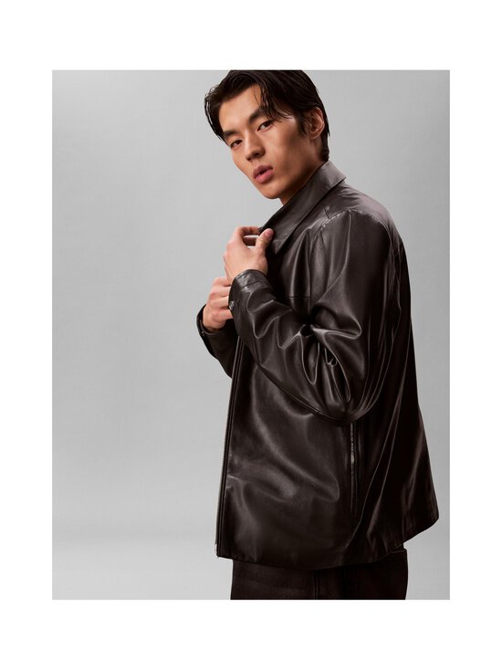 Calvin Klein Menswear - Vetoketjullinen nahkatakki - UB1 BLACK | Stockmann - photo 5