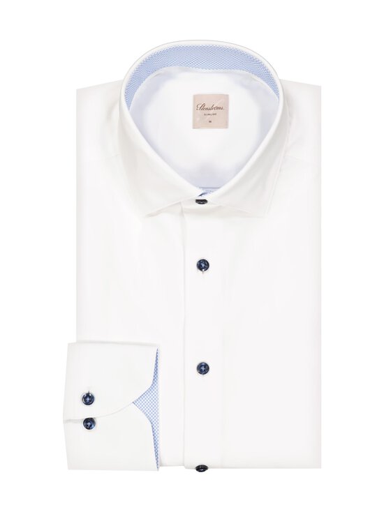 Stenströms - Slimline Jersey Contrast -kauluspaita - 000 WHITE | Stockmann - photo 1