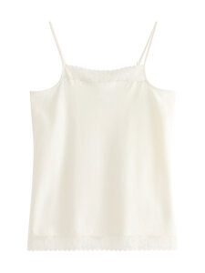 Lindex - Mežģīņu apmales tops - 300 WHITE | Stockmann
