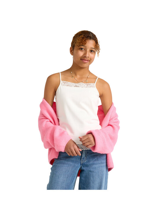 Lindex - Mežģīņu apmales tops - 300 WHITE | Stockmann - photo 3