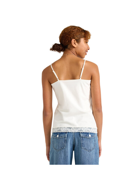 Lindex - Mežģīņu apmales tops - 300 WHITE | Stockmann - photo 4