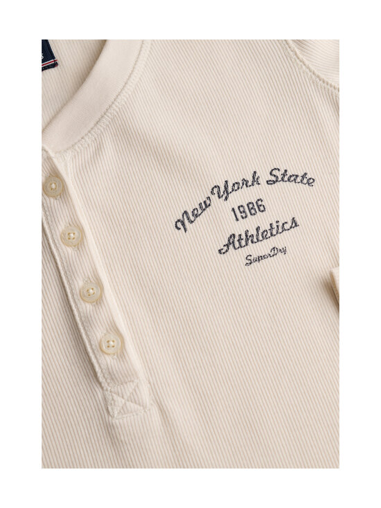 Superdry - Athletic Button Down -trikoopaita - 8ML DESERT BONE OFF WHITE | Stockmann - photo 4