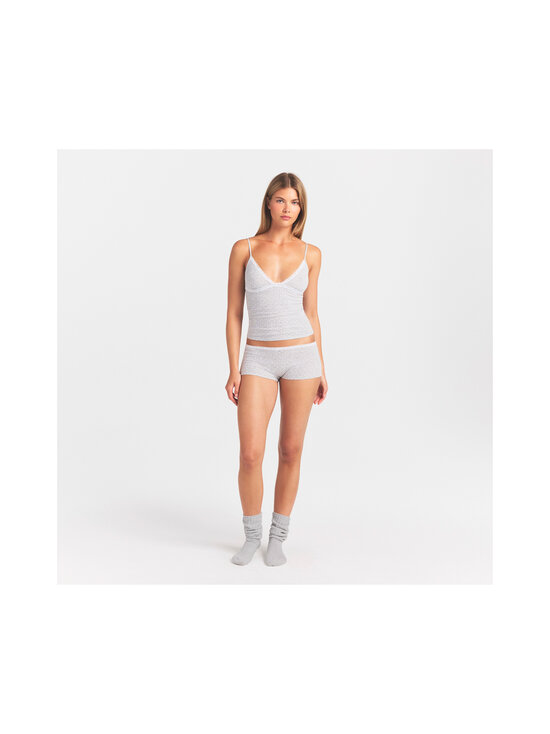 SKIMS - Pesukomplekt Pointelle Lace Cami And Boyshort Set - LIGHT HEATHER GREY PIN DOT | Stockmann - photo 4