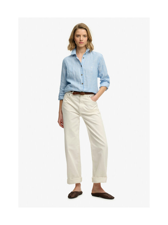 Superdry - Premium Linen Slim -paita - J9E CLASSIC BLUE STRIPE | Stockmann - photo 4