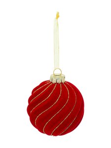 Villa Stockmann - Glass Swirl Ball -joulukoriste - RED | Stockmann