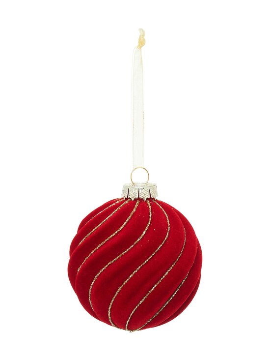 Villa Stockmann - Glass Swirl Ball -joulukoriste - RED | Stockmann - photo 2