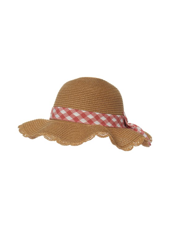 Rockahula - Gingham Bow Scalloped Straw -hattu - NEUTRAL | Stockmann - photo 1