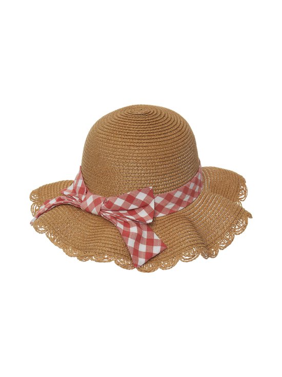 Rockahula - Gingham Bow Scalloped Straw -hattu - NEUTRAL | Stockmann - photo 2