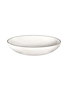 Asa - Ligne Noir -pastalautanen 22 cm - WHITE WITH BLACK RIM Asa - Ligne Noir -pastalautanen 22 cm - WHITE WITH BLACK RIM | Stockmann