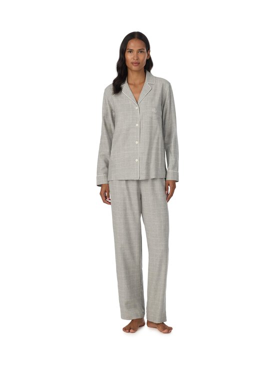 Lauren Ralph Lauren - Notch Collar Long -pyjama - 44 GREYH PT | Stockmann - photo 1