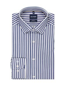 Olymp - Modern Fit Stripes -kauluspaita - 18 MARINE | Stockmann