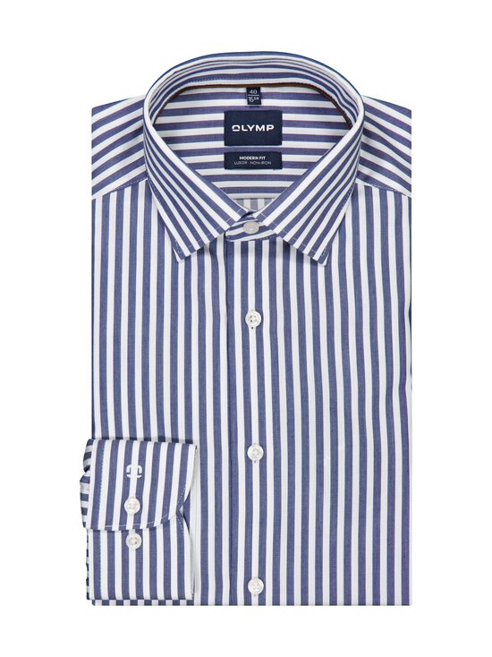Olymp - Modern Fit Stripes -kauluspaita - 18 MARINE | Stockmann - photo 1