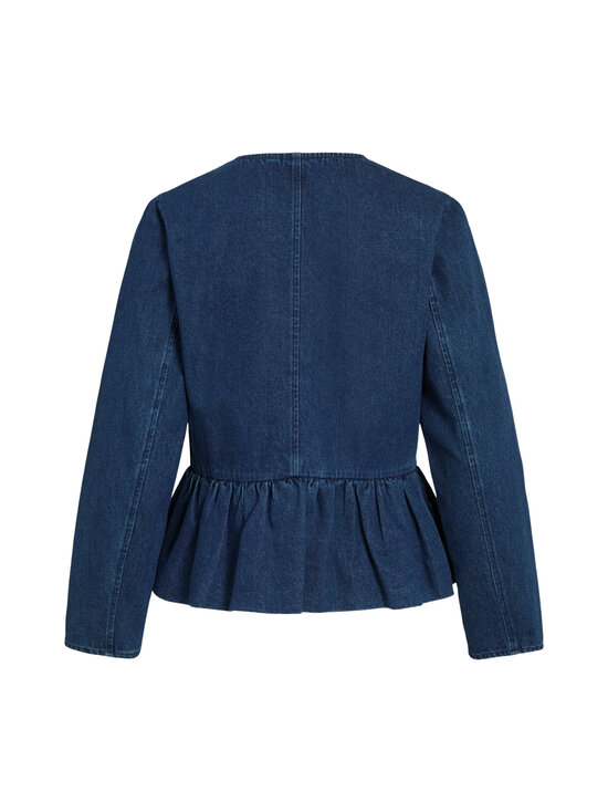Vila - Vigiana O-Neck Peplum -farkkupaita - DARK BLUE DENIM | Stockmann - photo 2