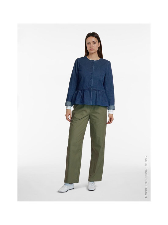 Vila - Vigiana O-Neck Peplum -farkkupaita - DARK BLUE DENIM | Stockmann - photo 4