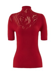 Wolford - Rose Net -lyhythihainen paita - 3244 CRIMSON | Stockmann