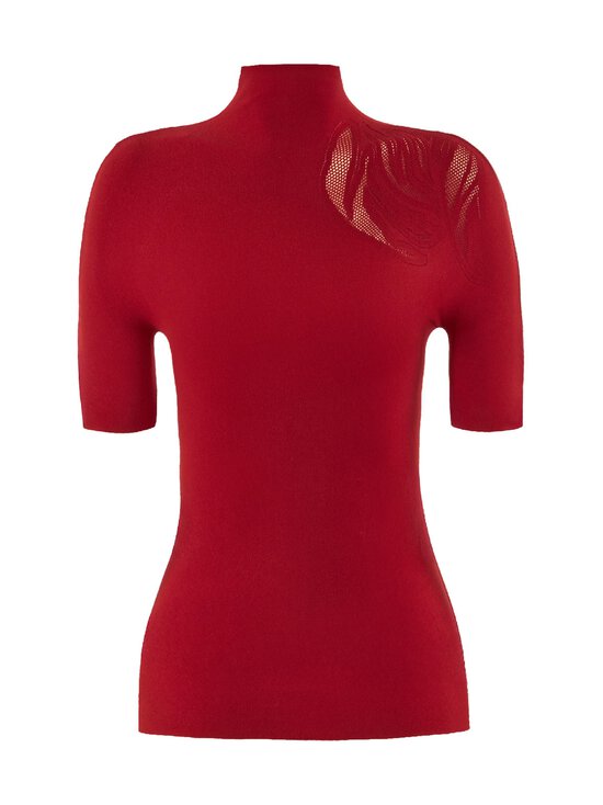 Wolford - Rose Net -lyhythihainen paita - 3244 CRIMSON | Stockmann - photo 2