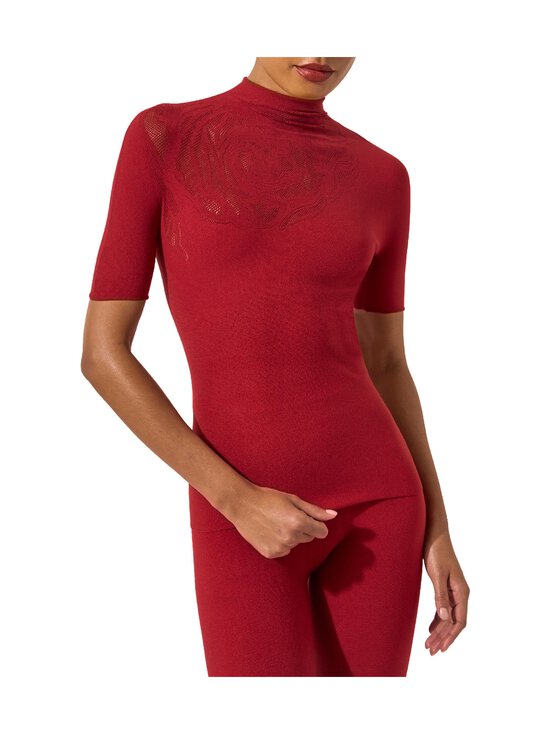 Wolford - Rose Net -lyhythihainen paita - 3244 CRIMSON | Stockmann - photo 5