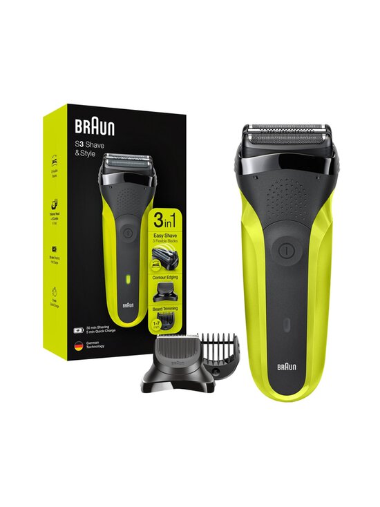 Braun - Series 3 Shave & Style -parranajokone - BLACK/YELLOW | Stockmann - photo 1