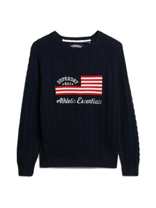 Superdry - Slouchy Cable Flag -neule - ZRN RICHEST NAVY | Stockmann