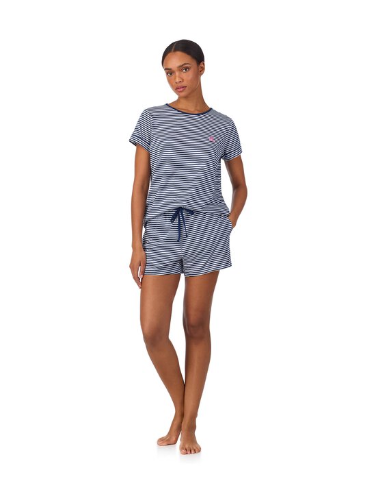 Lauren Ralph Lauren - Crew Boxer Set -shortsipyjama - 414 NAVY STP | Stockmann - photo 2