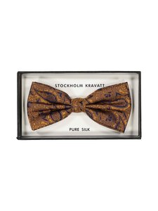 Stockholm Kravatt - Paisley-silkkirusetti - 037 COPPER NAVY | Stockmann