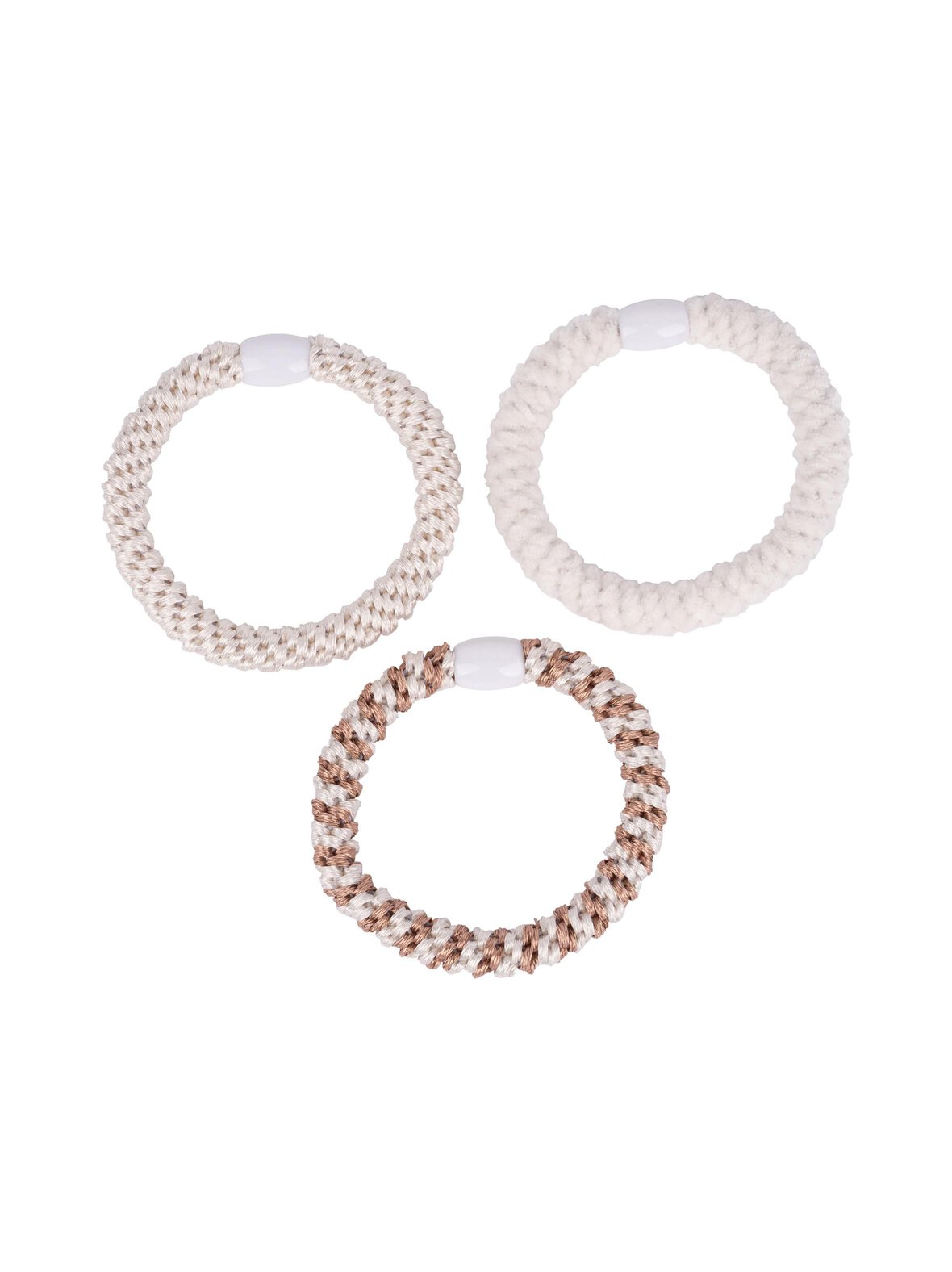 Braided hair tie -punottu hiuslenkki, 3 kpl