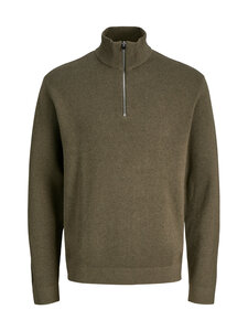 Jack & Jones - JprBla Milano Stitch Half Zip -neule - STONE GRAY DETAIL:MELANGE | Stockmann