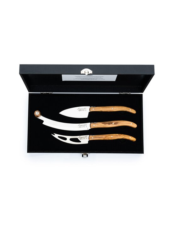 Laguiole - Style De Vie Cheese Knives Set- oliivi- ja juustoveitsipakkaus 3 kpl - LIGHT WOOD/STAINLESS | Stockmann - photo 1
