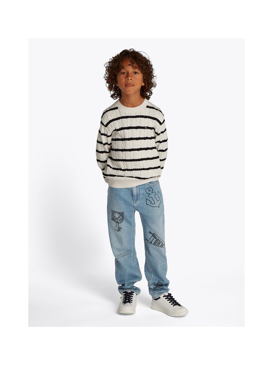 Tommy Hilfiger - Crew Neck Cable adīts džemperis - 0K6 IVORY PETAL DARK NIGHT NAVY STRIPE - photo 3 Tommy Hilfiger - Crew Neck Cable adīts džemperis - 0K6 IVORY PETAL DARK NIGHT NAVY STRIPE | Stockmann - photo 3
