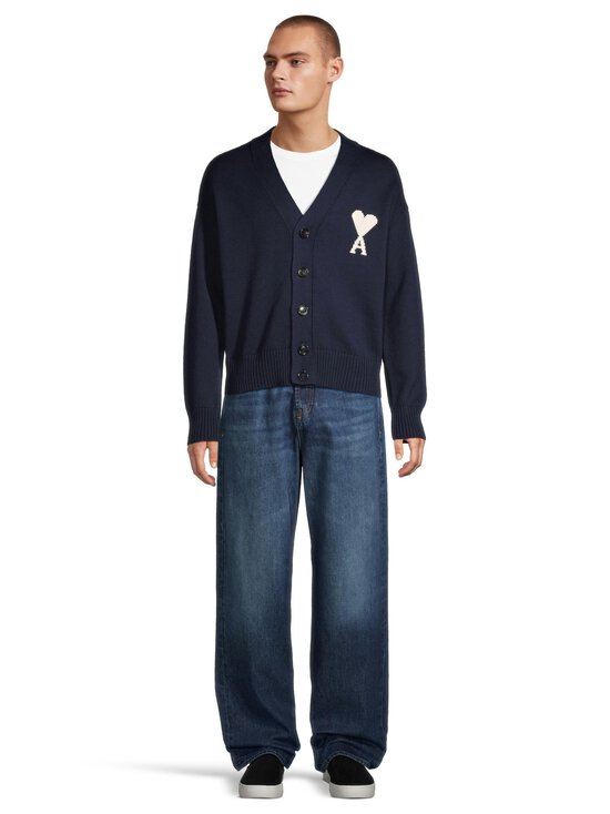 Ami - Contrasted Ami De Coeur -neuletakki - ENCRE/ECRU | Stockmann - photo 1