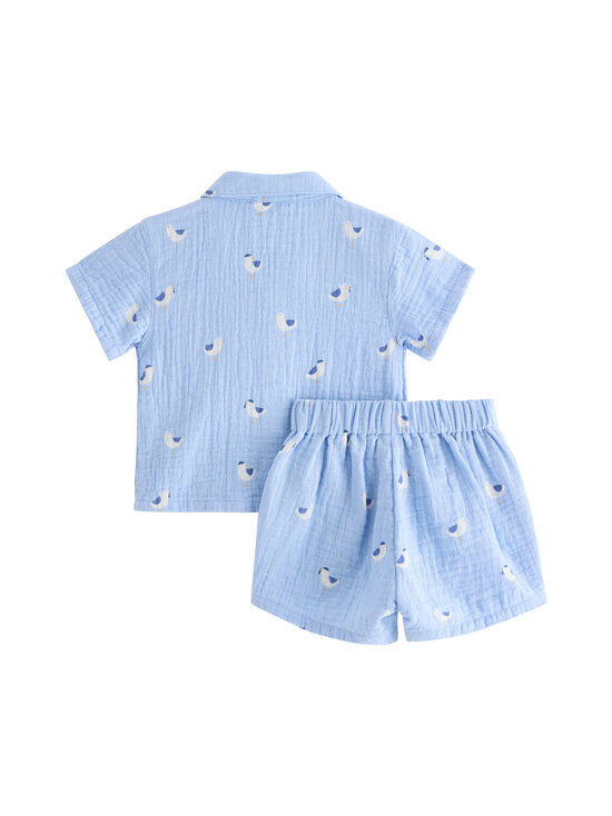 Lindex - Gauze Set -paita ja shortsit - 2325 BLUE | Stockmann - photo 2