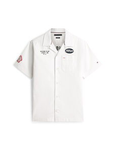 Tommy Hilfiger - Triiksärk Herringbone Camp Collar Relaxed - YBL ECRU | Stockmann