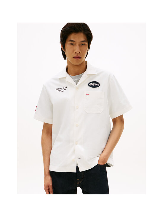 Tommy Hilfiger - Triiksärk Herringbone Camp Collar Relaxed - YBL ECRU | Stockmann - photo 2