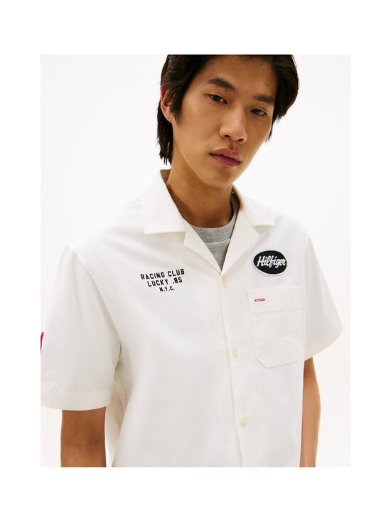 Tommy Hilfiger - Triiksärk Herringbone Camp Collar Relaxed - YBL ECRU | Stockmann - photo 5