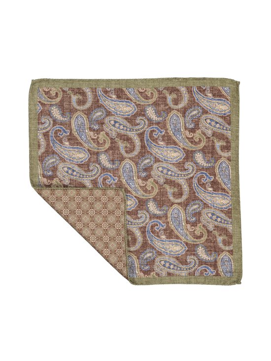 Stockholm Kravatt - Double Medallion Paisley -silkkitaskuliina - 12 BROWN | Stockmann - photo 2