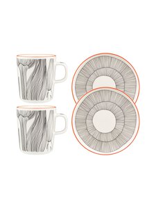 Marimekko - Oiva Kukat Puhkeavat - aamiaissetti 4-osainen - 193 WHITE, BLACK, ORANGE Marimekko - Oiva Kukat Puhkeavat - aamiaissetti 4-osainen - 193 WHITE, BLACK, ORANGE | Stockmann