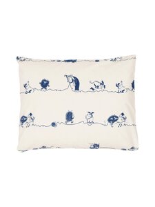 Moomin Arabia - Orgaanilisest puuvillast padjapüür Haisuli, 50 x 60 cm - WHITE-NAVY | Stockmann