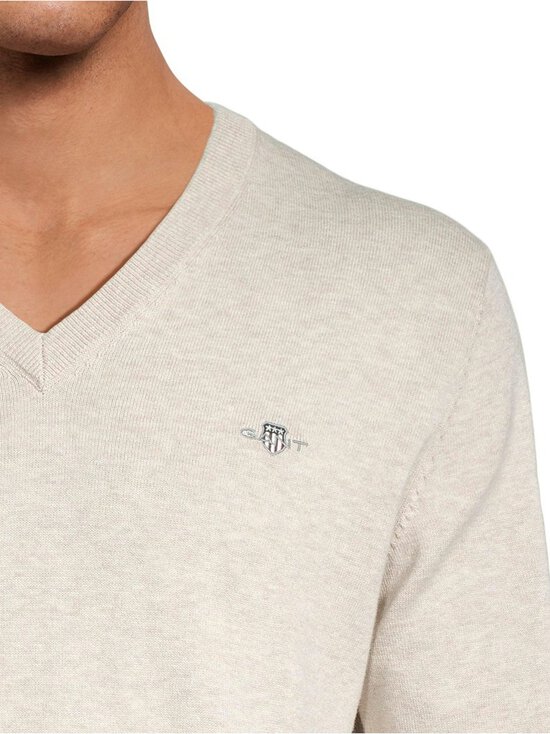 GANT - Classic V-neck -puuvillaneule - 291 LIGHT BEIGE MELANGE - photo 4 GANT - Classic V-neck -puuvillaneule - 291 LIGHT BEIGE MELANGE | Stockmann - photo 4