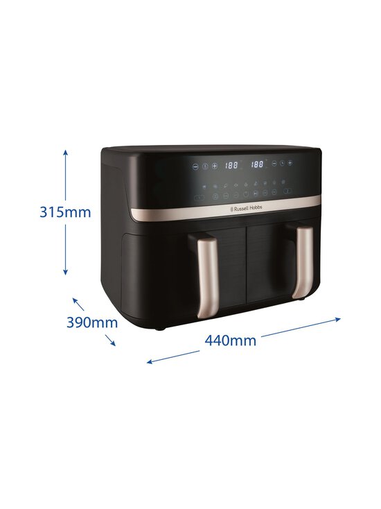 Russell Hobbs - Satisfry Dual Basket 9l Airfryer -kiertoilmakypsennin - BLACK - photo 5 Russell Hobbs - Satisfry Dual Basket 9l Airfryer -kiertoilmakypsennin - BLACK | Stockmann - photo 5