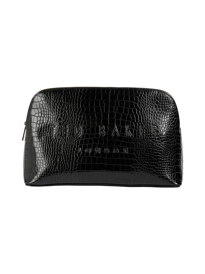 Croc Detail Makeup Bag