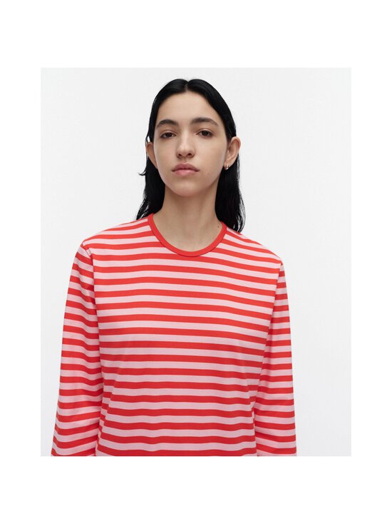 Marimekko - Katju Tasaraita -yömekko - 033 RED, LIGHT PINK | Stockmann - photo 5