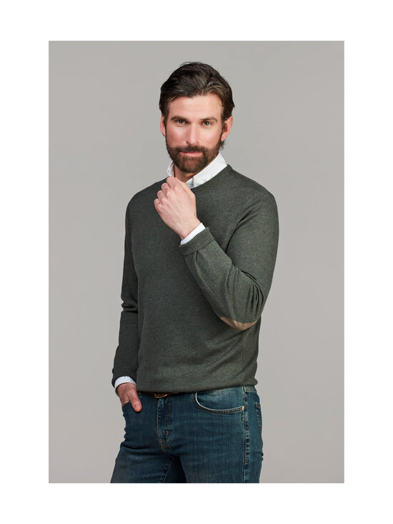 HANSEN&JACOB - Kudum Crew Neck E-Patch - DARK GREEN 57 | Stockmann - photo 3