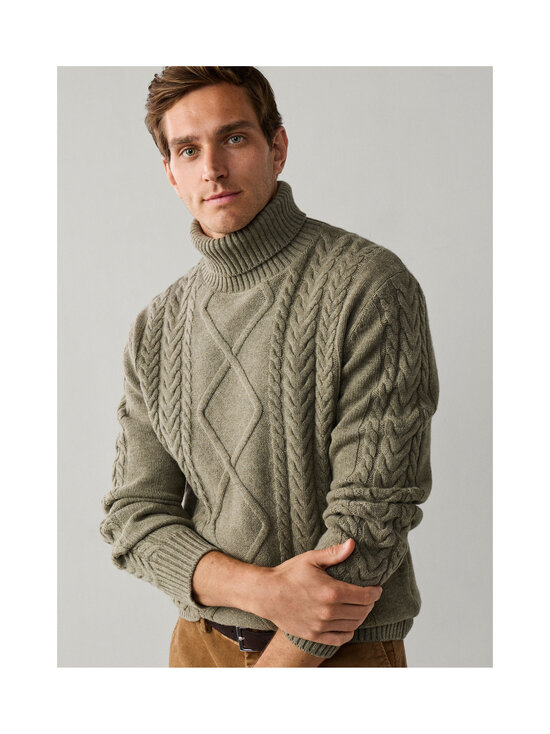Hackett London - Argyle Rollneck -palmikkoneule - 728 GREEN | Stockmann - photo 3