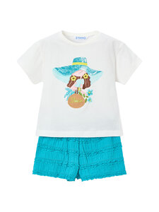 Mayoral - T-paita ja röyhelöshortsit - 74 PACIFIC | Stockmann