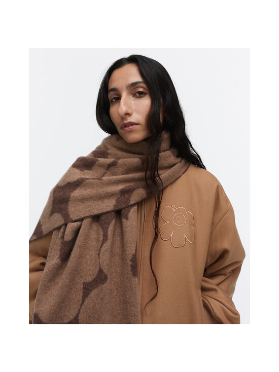 Marimekko - Identtinen Unikko -huivi - 880 BROWN DARK BROWN | Stockmann - photo 3