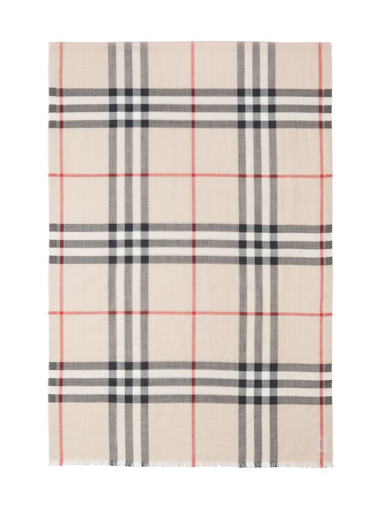 Burberry - Giant Check - villa-silkkihuivi 220 x 70 cm - A5129 STONE CHECK | Stockmann - photo 1
