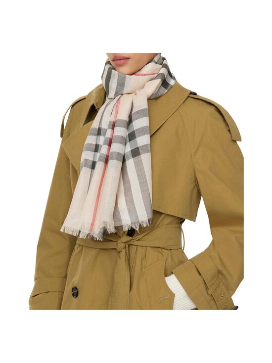Burberry - Giant Check - villa-silkkihuivi 220 x 70 cm - A5129 STONE CHECK | Stockmann - photo 5