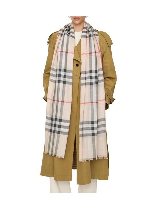 Burberry - Giant Check - villa-silkkihuivi 220 x 70 cm - A5129 STONE CHECK | Stockmann - photo 6