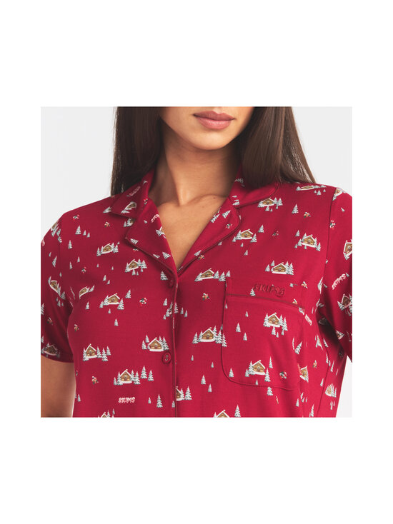 SKIMS - Sleep Button Up -pyjama - BRICK FROSTY CABIN | Stockmann - photo 7